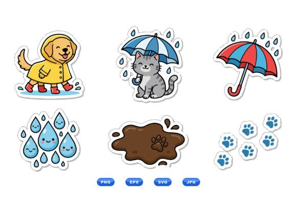 Cute Rainy Day Pet Clipart: A Designer’s Review