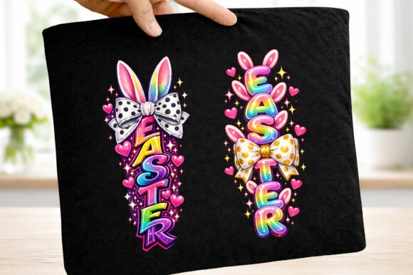 Easter Bunny Ears Bow Typography PNG Review