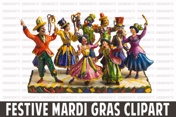 Evaluating Festive Mardi Gras Clipart PNG for Embroidery