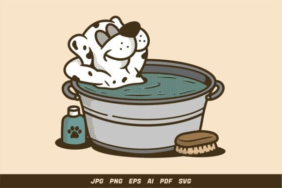 Reto Dog Bathing Illustration: A Designer’s Review