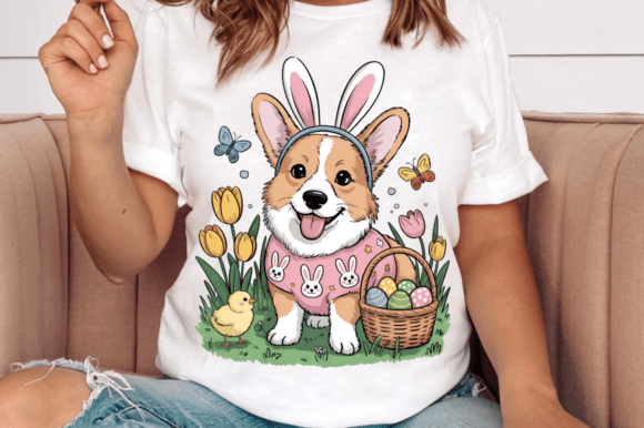 Review: Cute Easter Dog Bunny Ears Corgi PNG