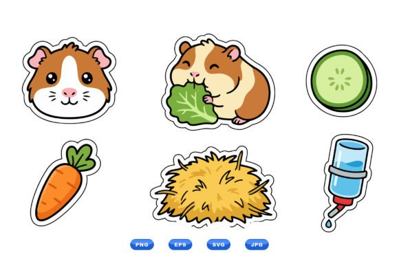 Review: Cute Guinea Pig Cartoon Clipart for Stitching