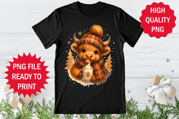 Review: Highland Cow Cold Coffee Tee Design