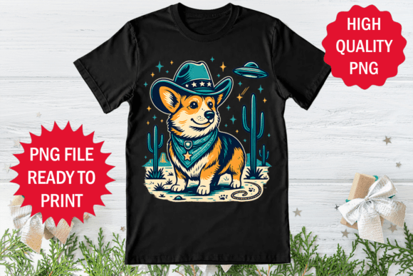 Review: Western Corgi and UFO Alien Shirt Design