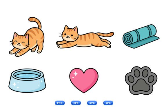 Reviewing Cute Cat Playful Vector Clipart for Stitching