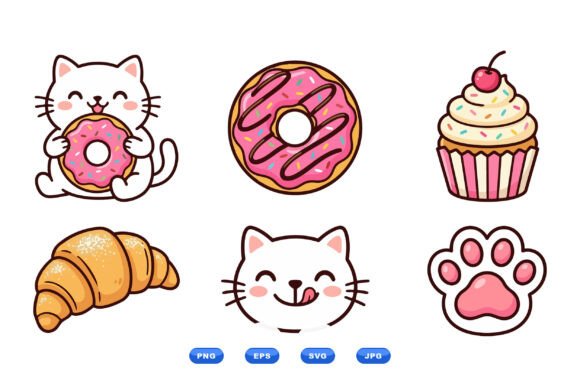 Reviewing Kawaii Bakery Cat Clipart for Embroidery
