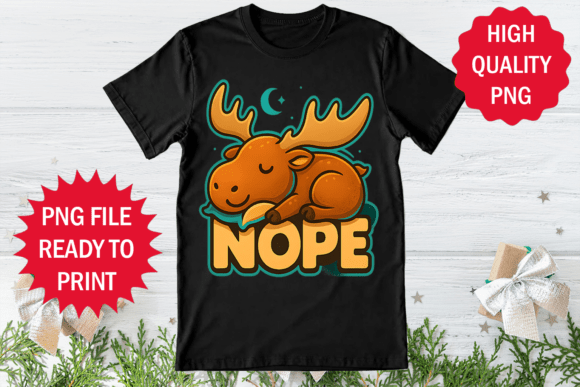 Reviewing the Baby Moose Nope Sleeping T-shirt Png Art