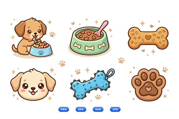 Reviewing the Cute Puppy Food Clipart Pack for Stitching