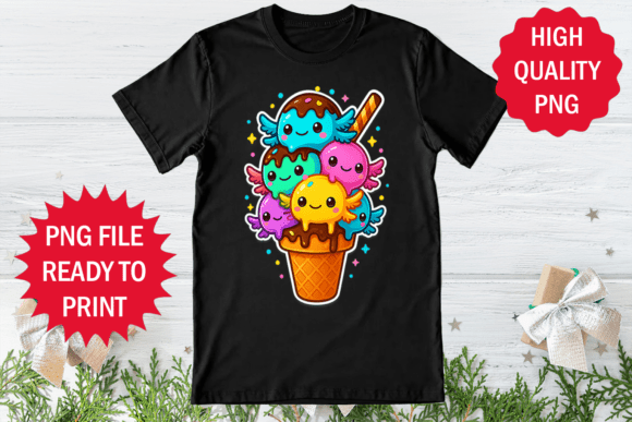 Reviewing the Ice Cream Lover Axolotl Shirt Design
