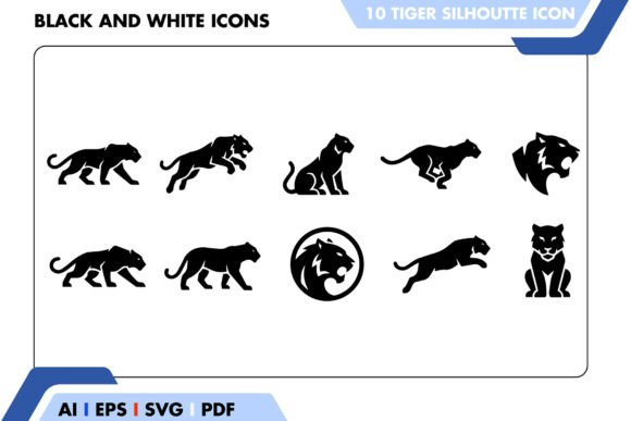 Tiger Silhouette Icon Set: A Designer’s Review